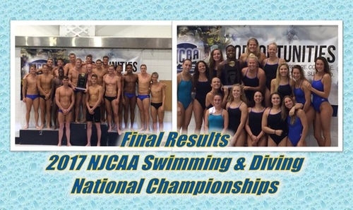 Final Results of NJCAA Swimming & Diving National Championships