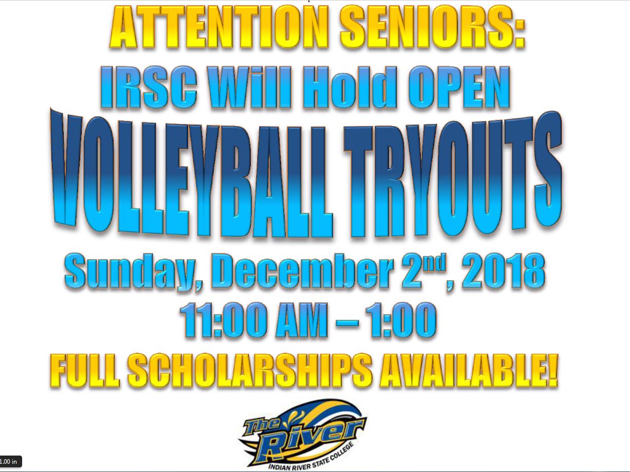 IRSC Volleyball to hold open tryout