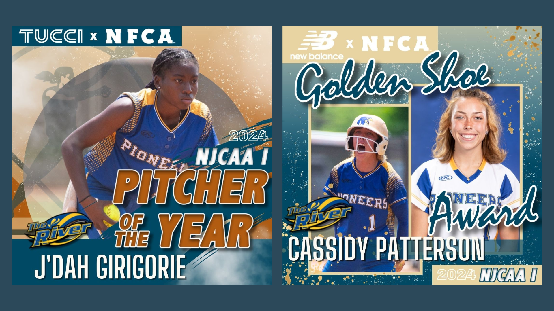 Indian River State College Softball players J’dah Girigorie and Cassidy Patterson selected for NFCA / NJCAA DI Major Awards