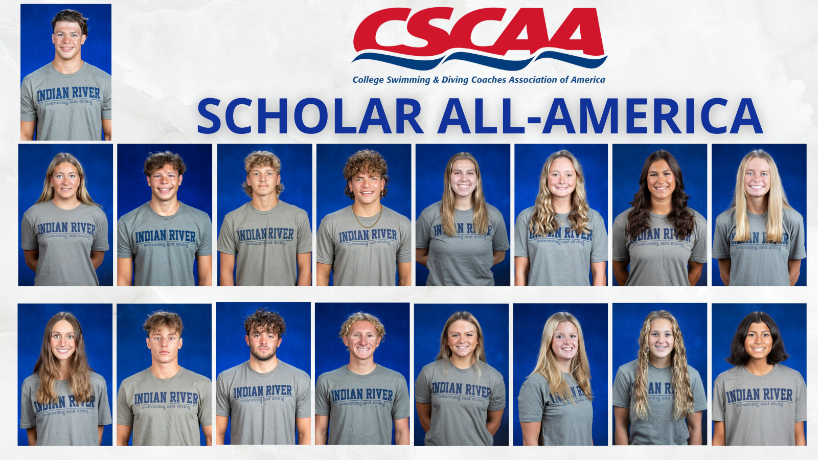 17 Swimmers and Divers selected to the CSCAA Scholar All-America Team